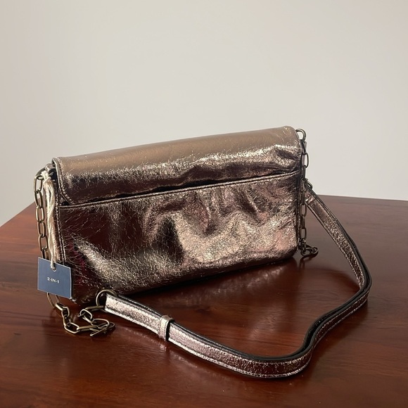 UNIVERSAL THREAD Flap Crossbody Bag - Metallic Bronze chain link purse New - Picture 9 of 9